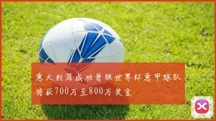 意大利若成功晋级世界杯意甲球队将获700万至800万奖金